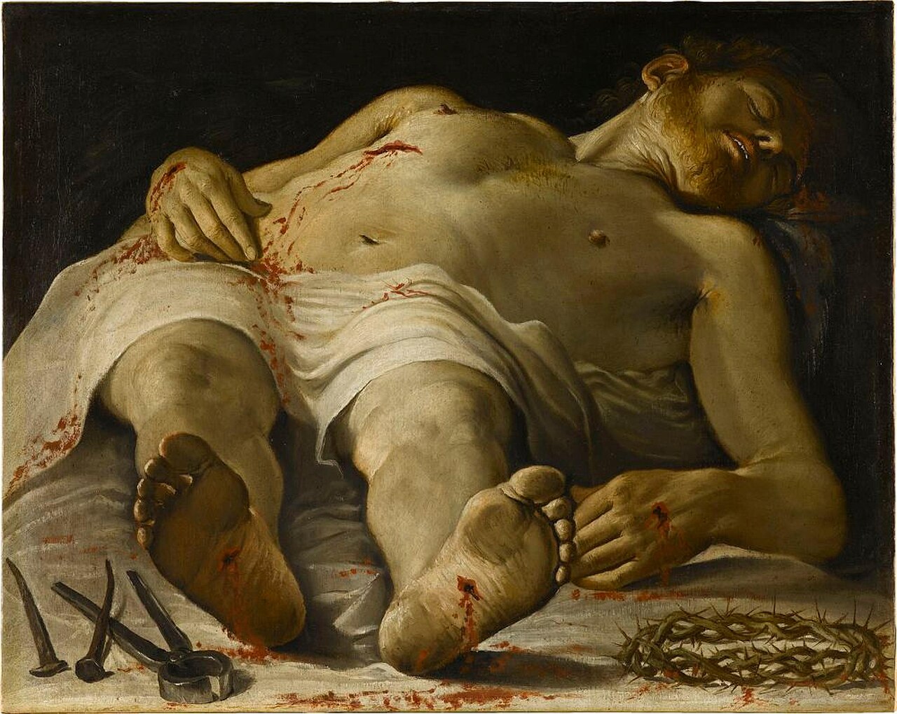 Corpse of Christ by Annibale Carracci