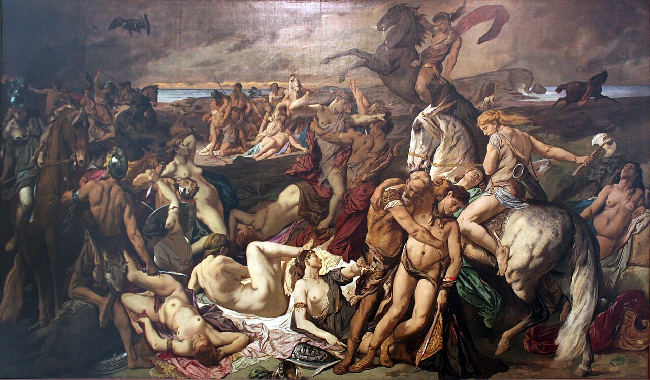 Battle of the Amazons by Anselm Feuerbach