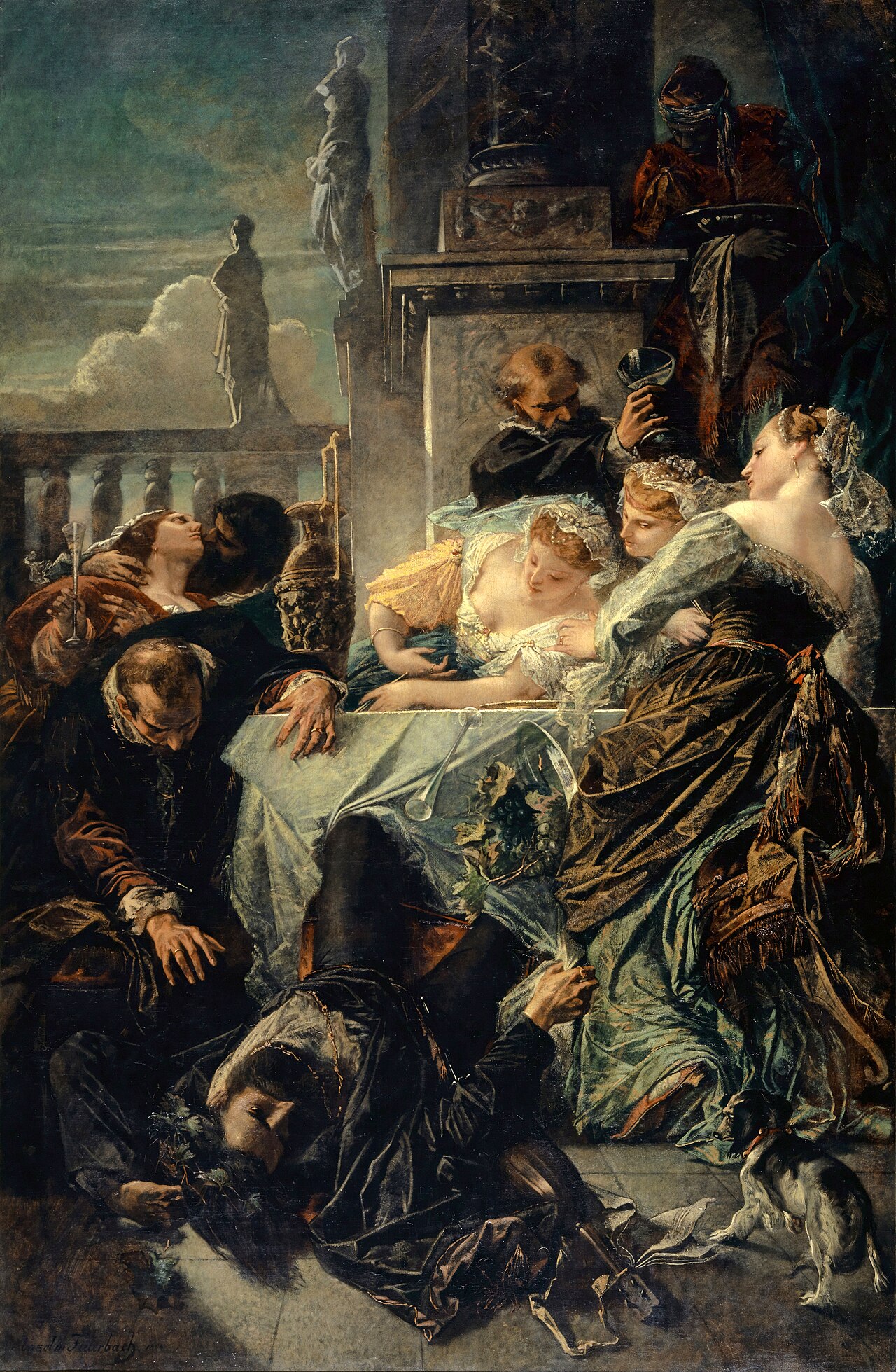 The Death of Pietro Aretino by Anselm Feuerbach
