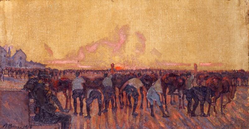 Tending the Horses by Anselmo Bucci