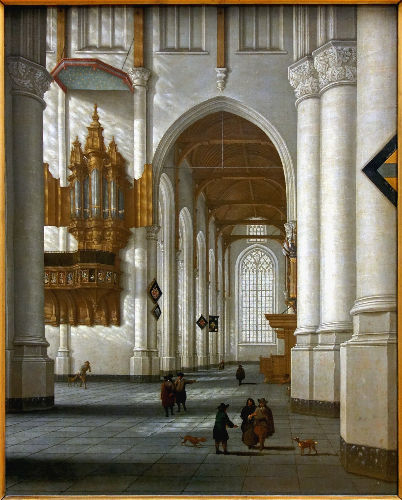Interior of the Saint Lawrence church in Rotterdam by Anthonie de Lorme