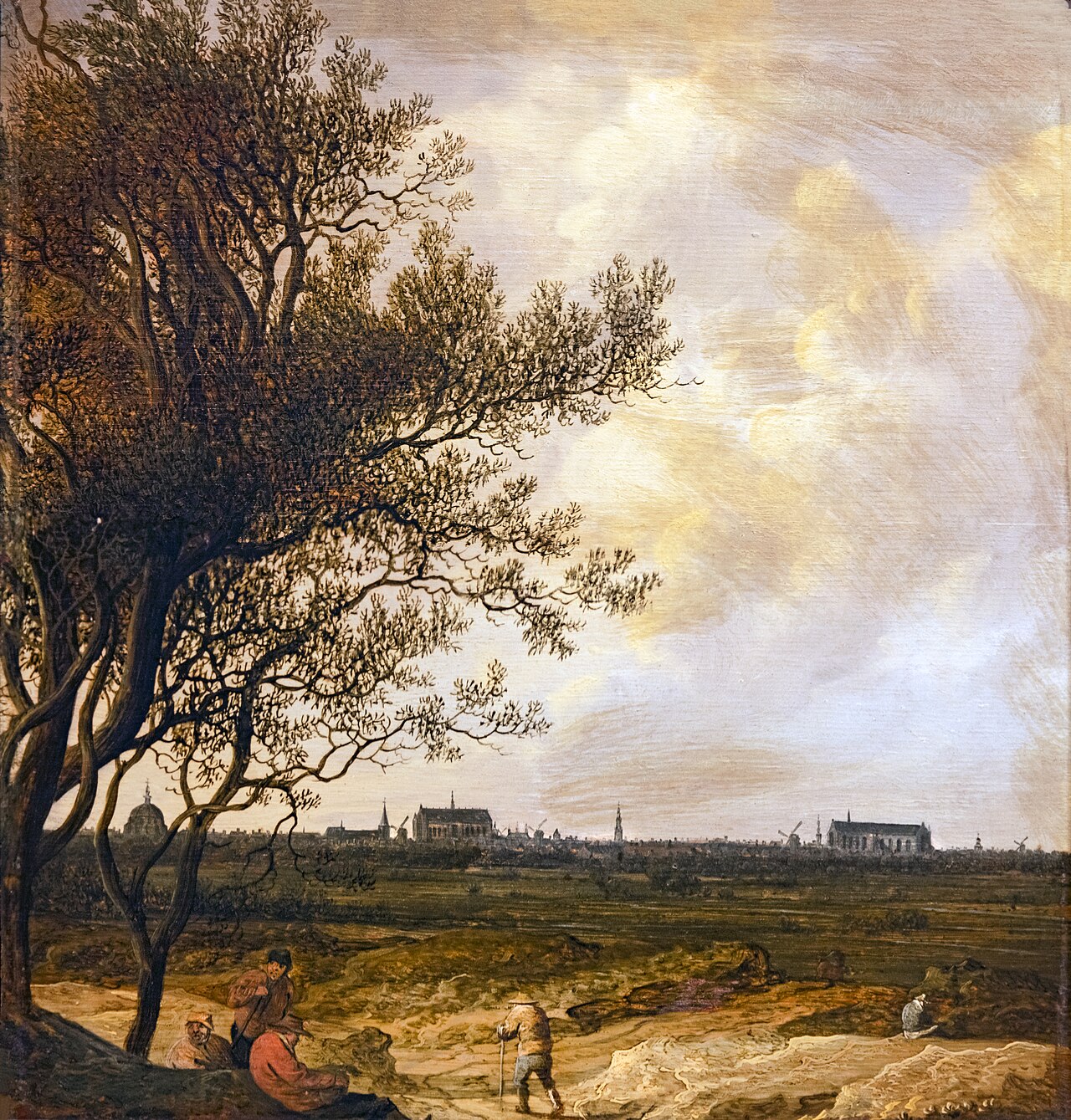 View of Leiden by Anthonie van Croos