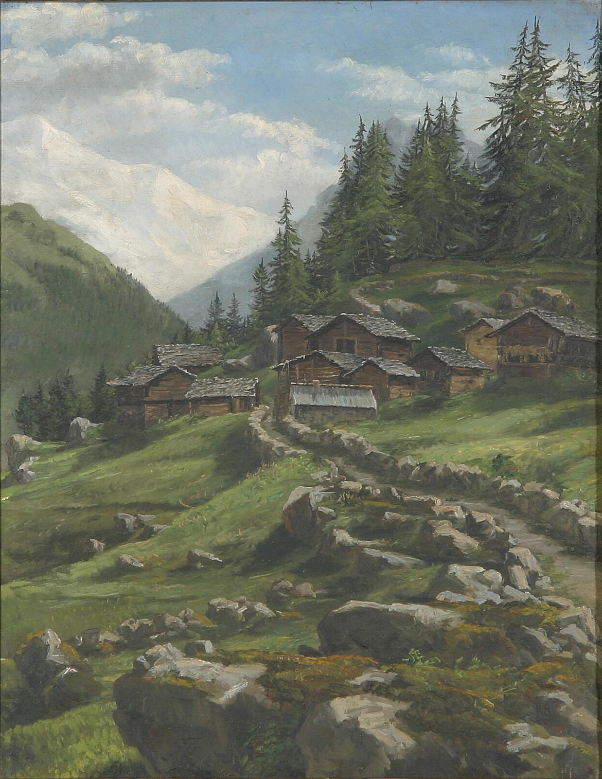 Study of the mountains at Faierhaut. by Anthonore Christensen
