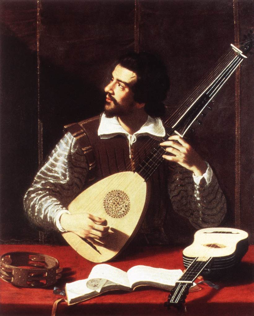 The Theorbo Player by Antiveduto Grammatica