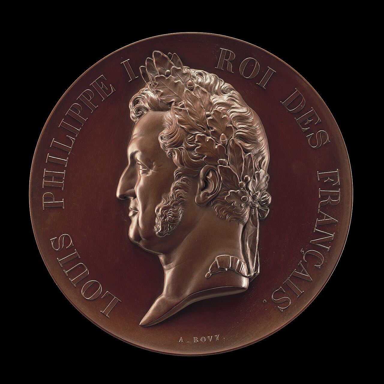 Louis Philippe, 1773-1850, King of the French 1830-1848 [obverse] by Antoine Bovy
