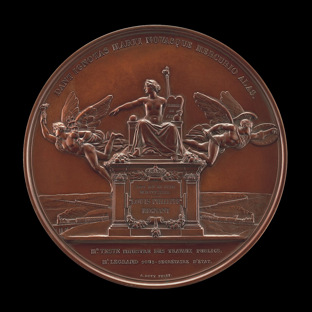 The Establishment of the French Railway System: The Law of 11 June 1842 [reverse] by Antoine Bovy