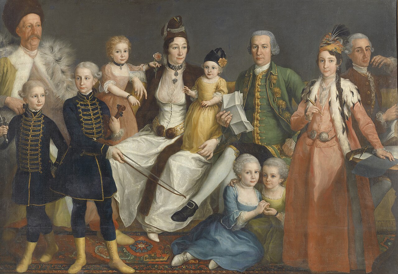 Portrait of David George van Lennep, Chief Merchant of the Dutch Factory at Smyrna (Izmir) and his Wife and Children by Antoine de Favray