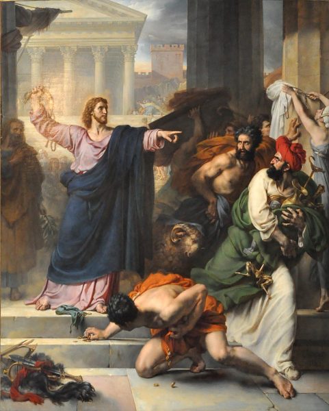 Christ chasing the merchants of the temple by Antoine-Jean-Baptiste Thomas