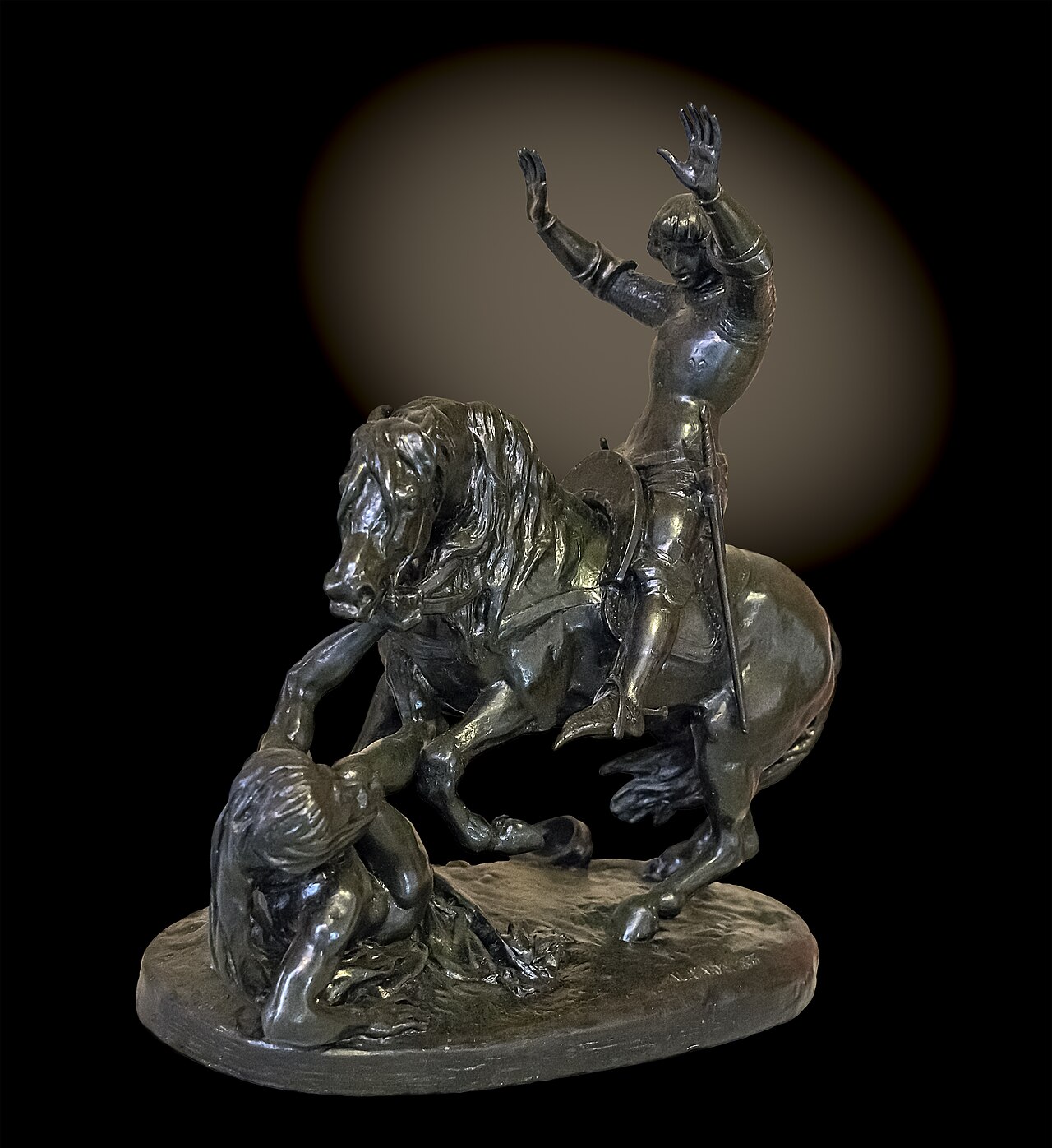 Charles VI frightened in the forest of Le Mans by Antoine-Louis Barye