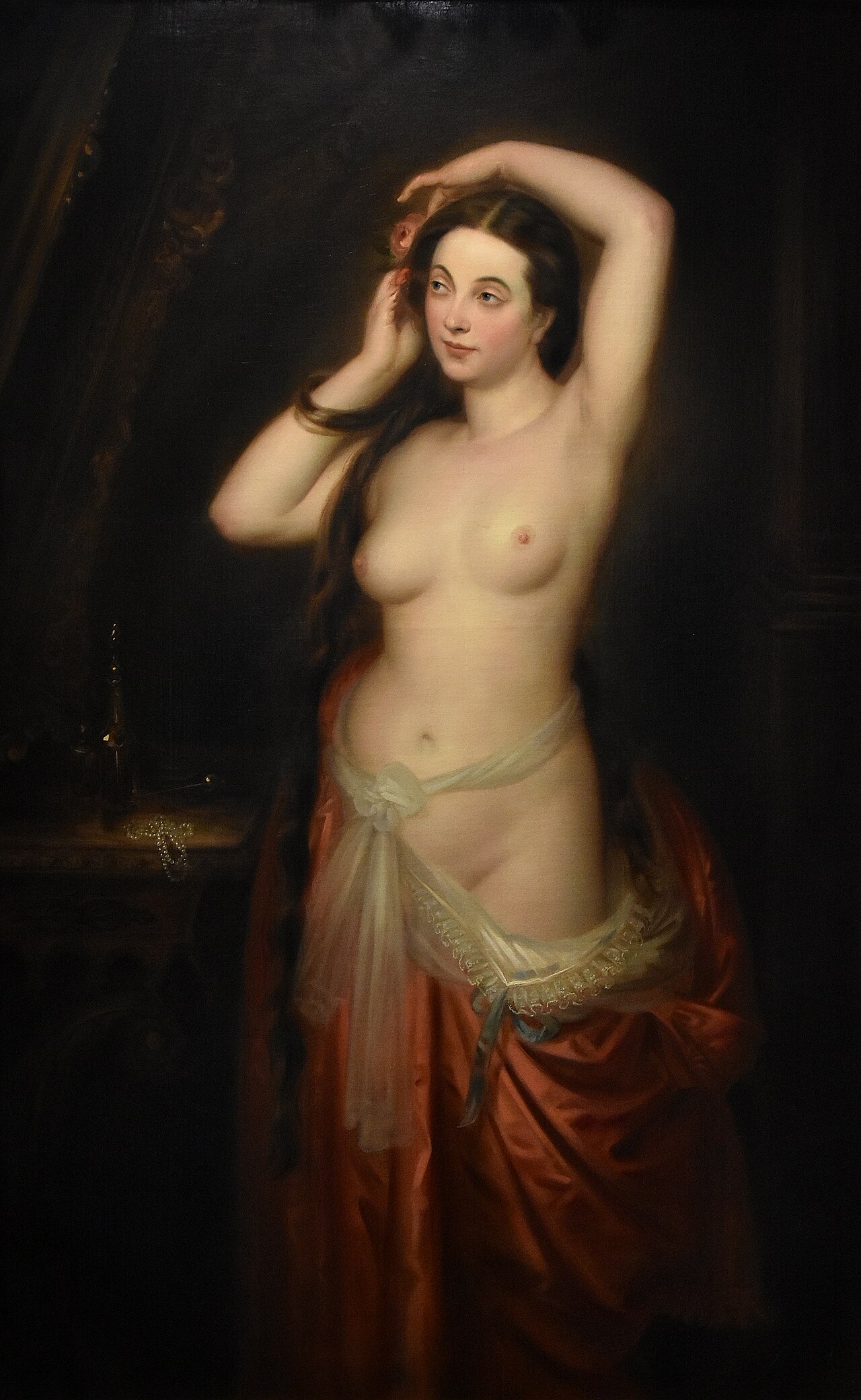 Rosine at her Dressing Table by Antoine Wiertz