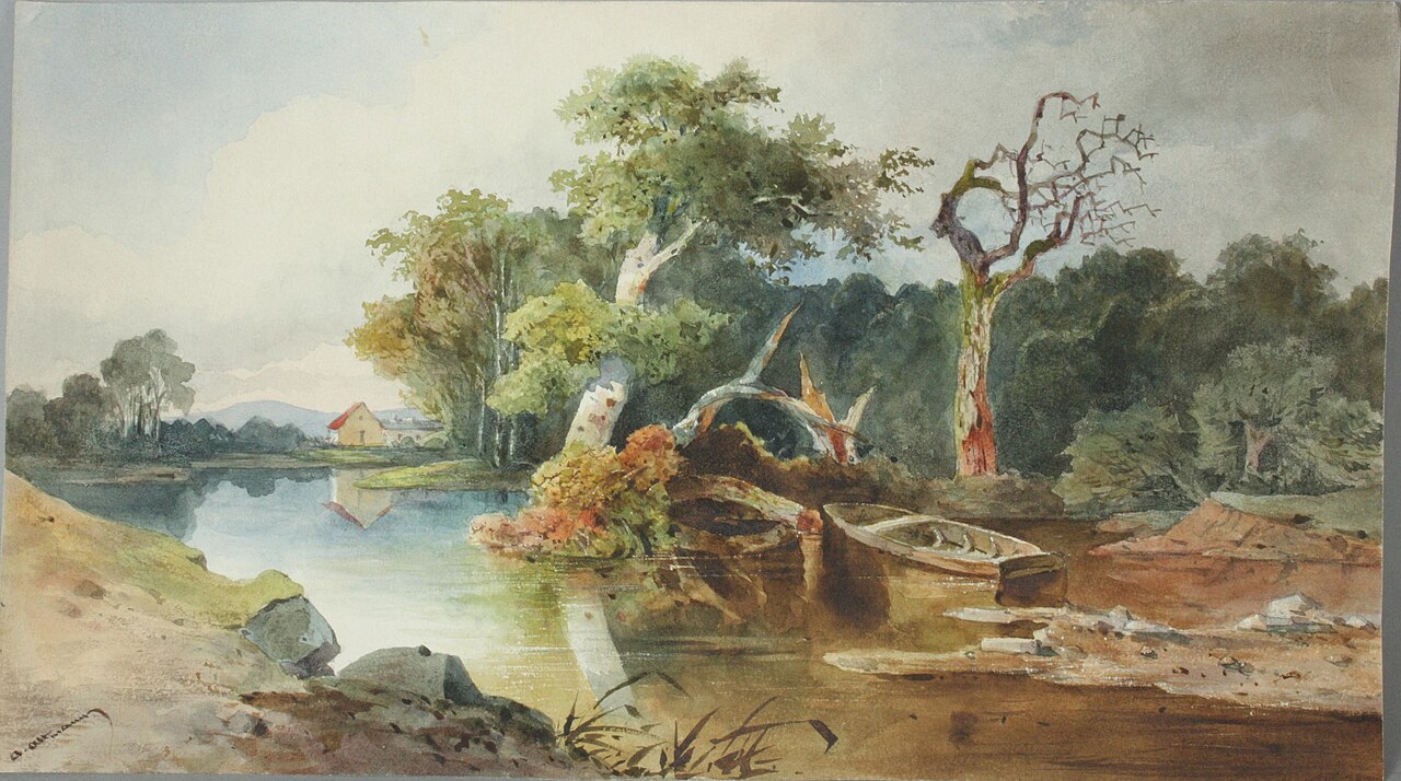 River landscape by Anton Altmann