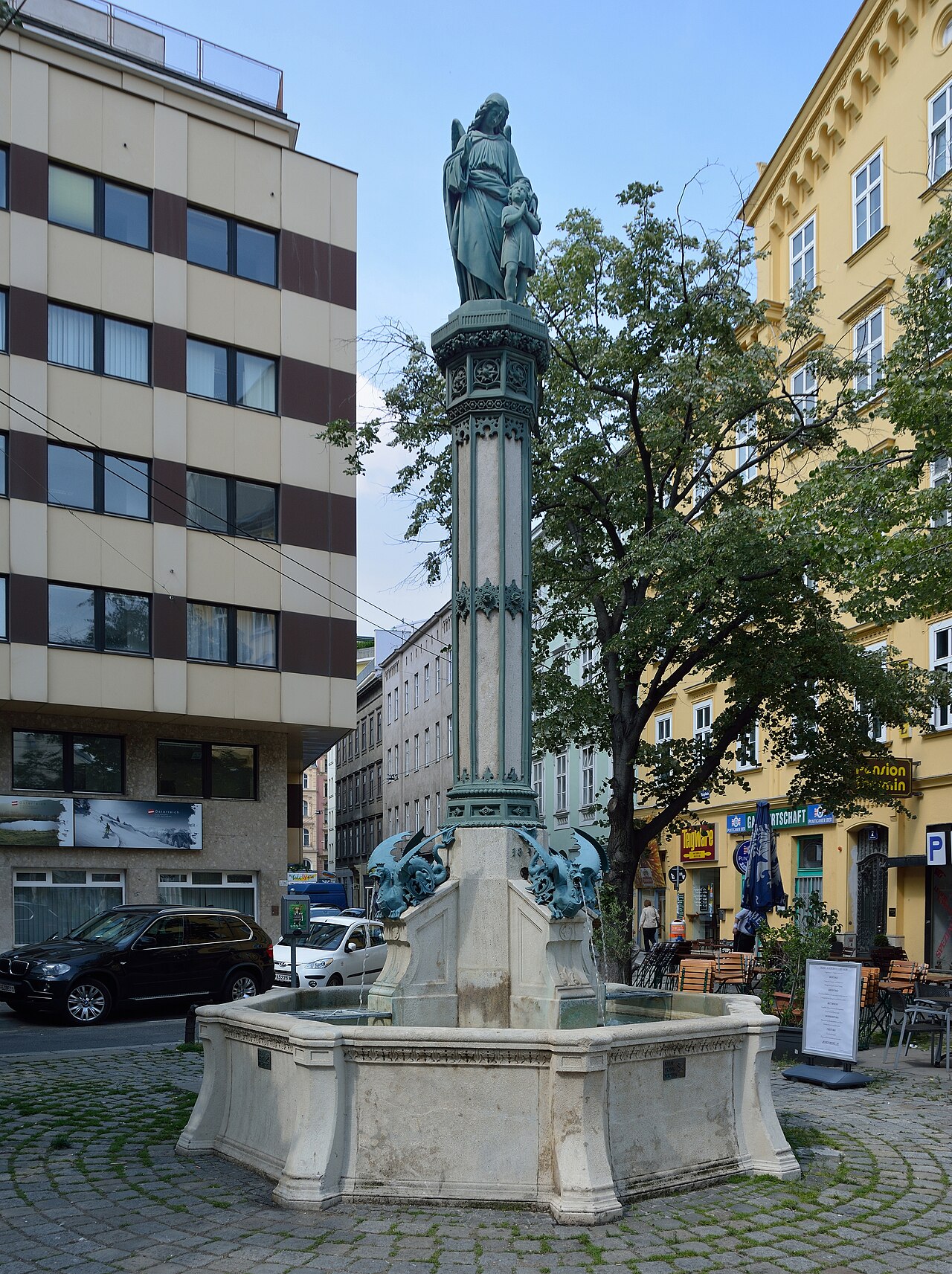 Schutzengelbrunnen by Anton Dominik Fernkorn