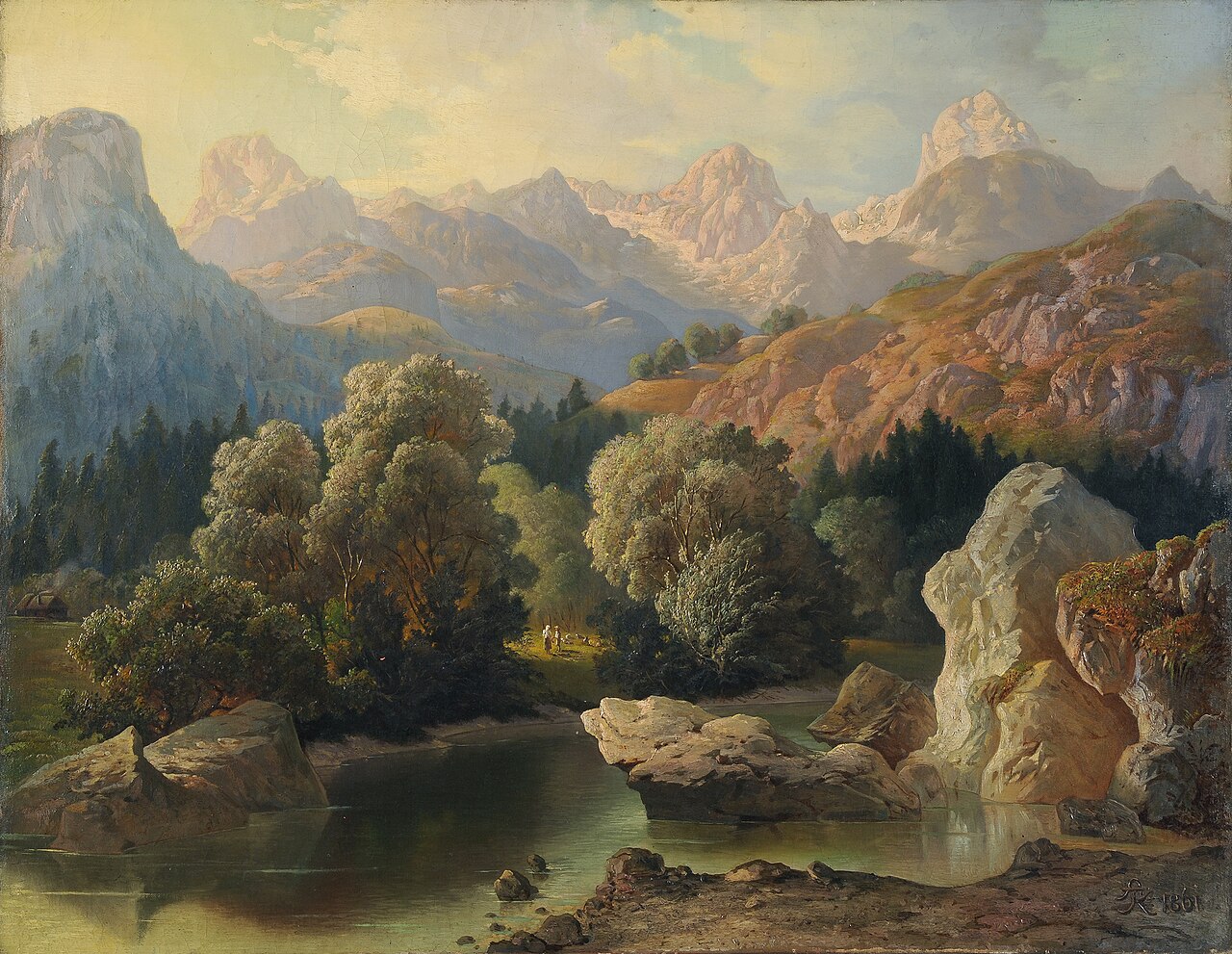 View of Mt Triglav from Bohinj by Anton Karinger