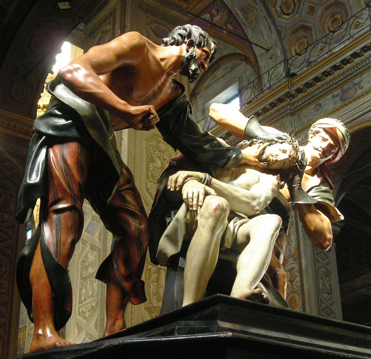 Jesus Christ being crowned with thorns by Anton Maria Maragliano