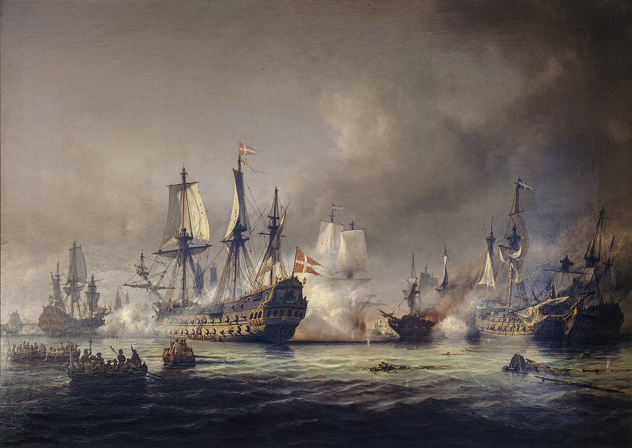 En episode af søslaget i Køge Bugt 1677 by Anton Melbye