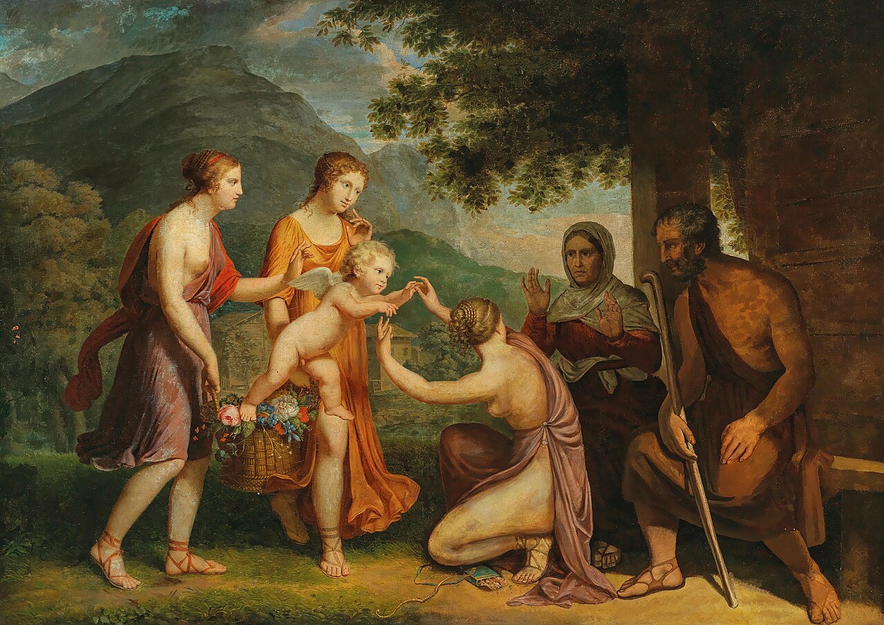 The Three Graces present Amor Philemon and Baucis by Anton Petter