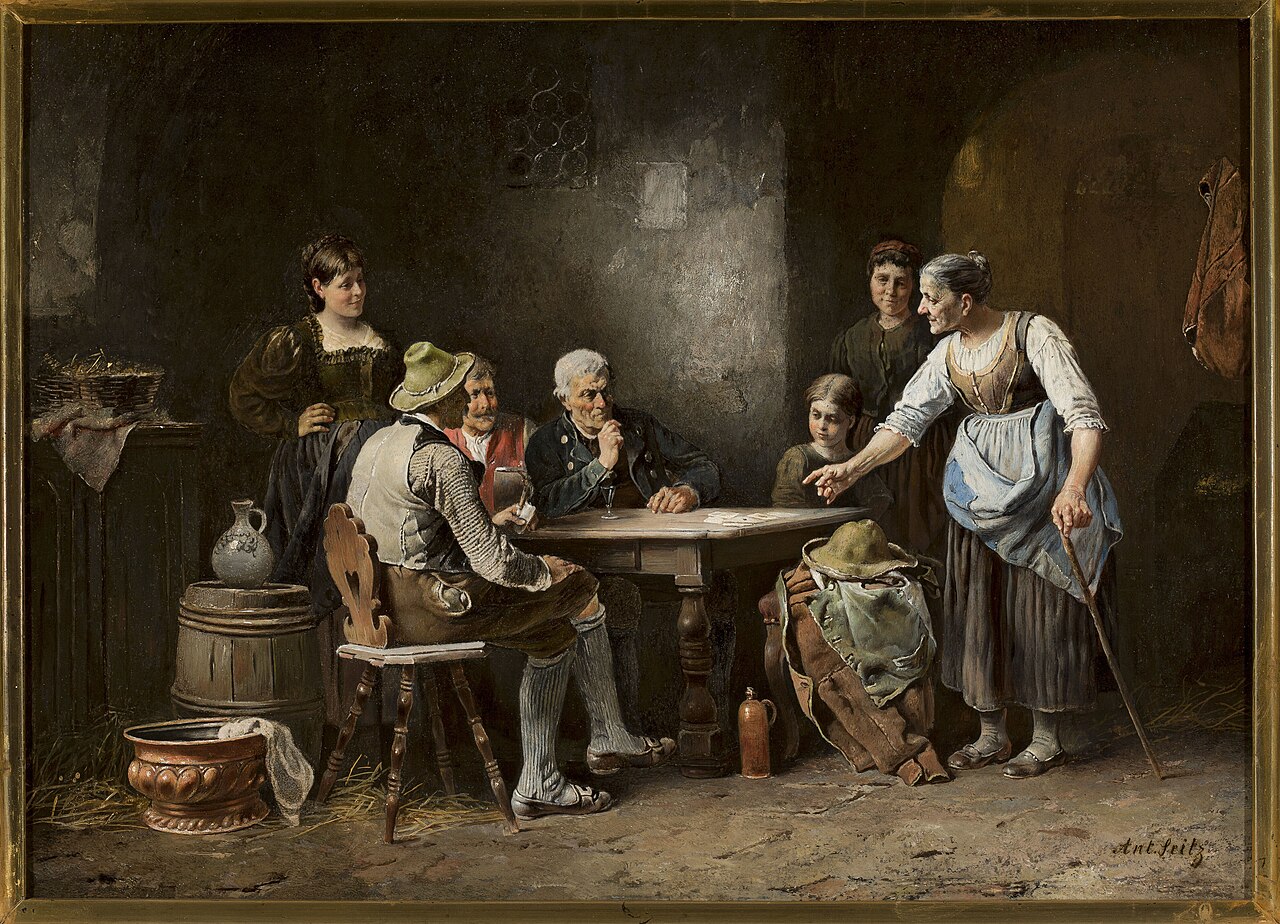 Scene at the inn. by Anton Seitz