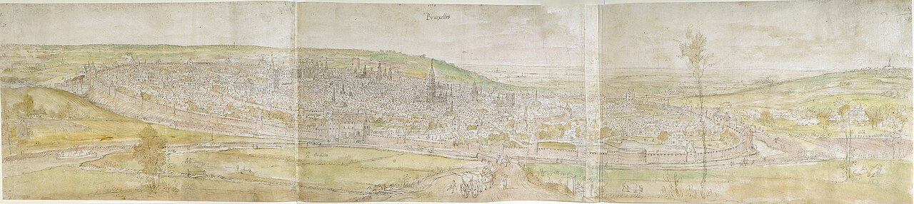 Panoramic View of Brussels from the North by Anton van den Wyngaerde