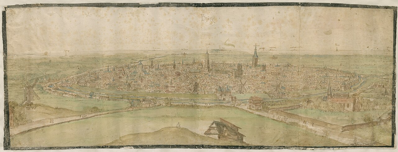 View of Bruges by Anton van den Wyngaerde