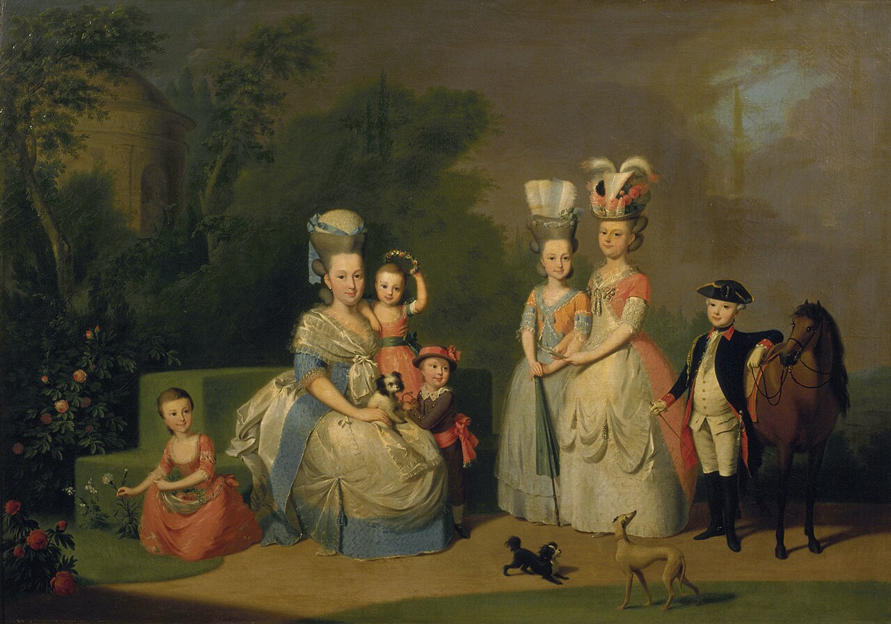 Portrait of Carolina Wilhelmina of Orange (1743-1787) and her Children by Anton Wilhelm Tischbein