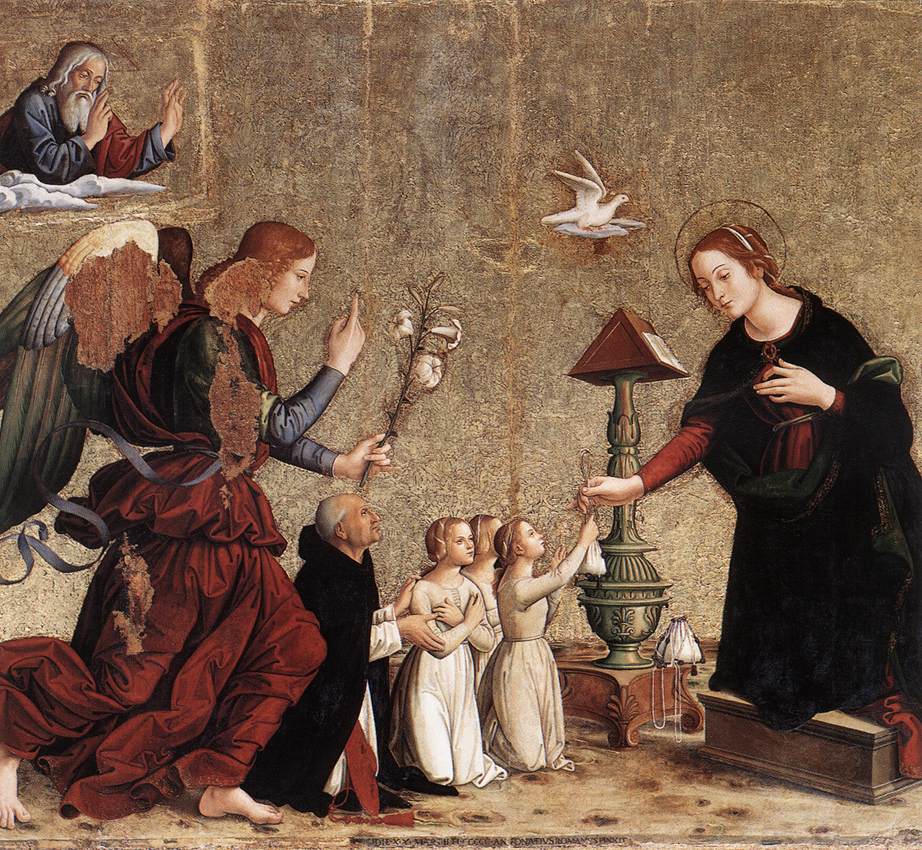 Annunciation with Cardinal Torquemada by Antoniazzo Romano