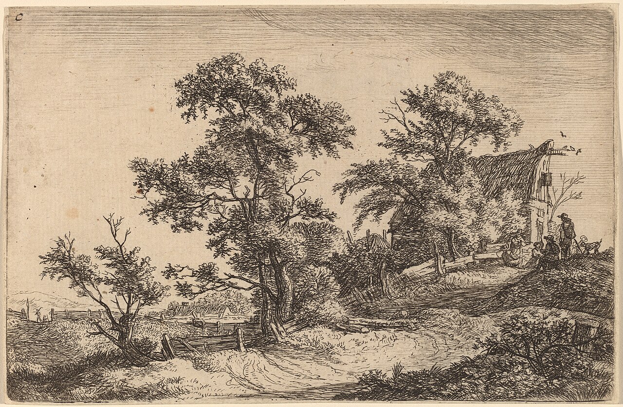 Cottage on a Hill by Antonie Waterloo