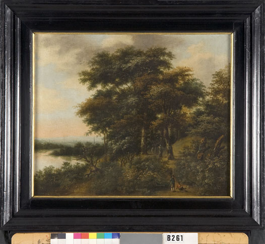 Wooded landscape by Antonie Waterloo