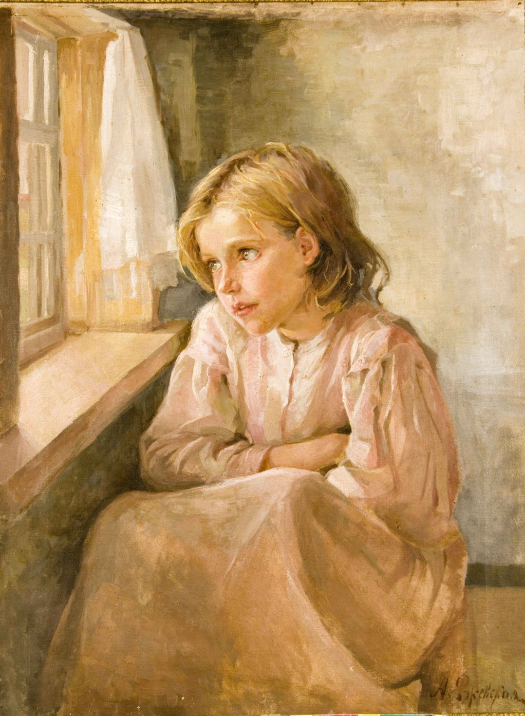 Girl At The Window by Antonina Rzhevskaya