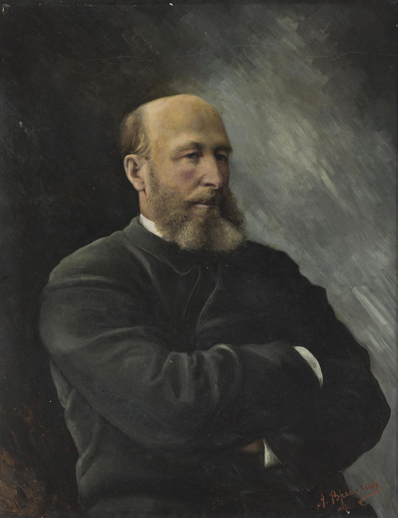 Portrait of A.M. Butlerov by Antonina Rzhevskaya