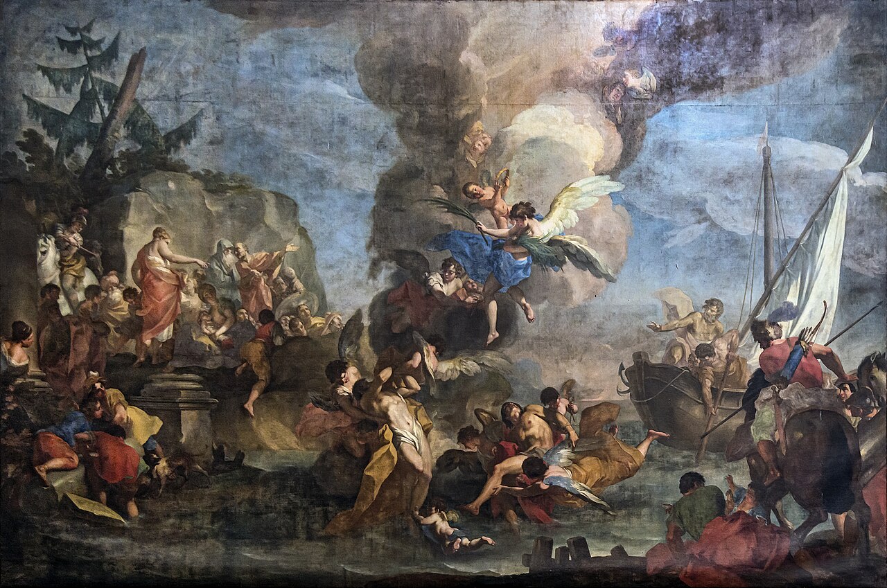 Saints Cosmas and Damian saved by the angel by Antonio Balestra