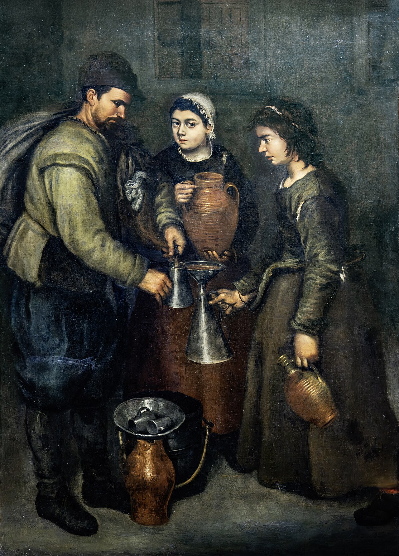 The Olive oil vendor by Antonio de Puga