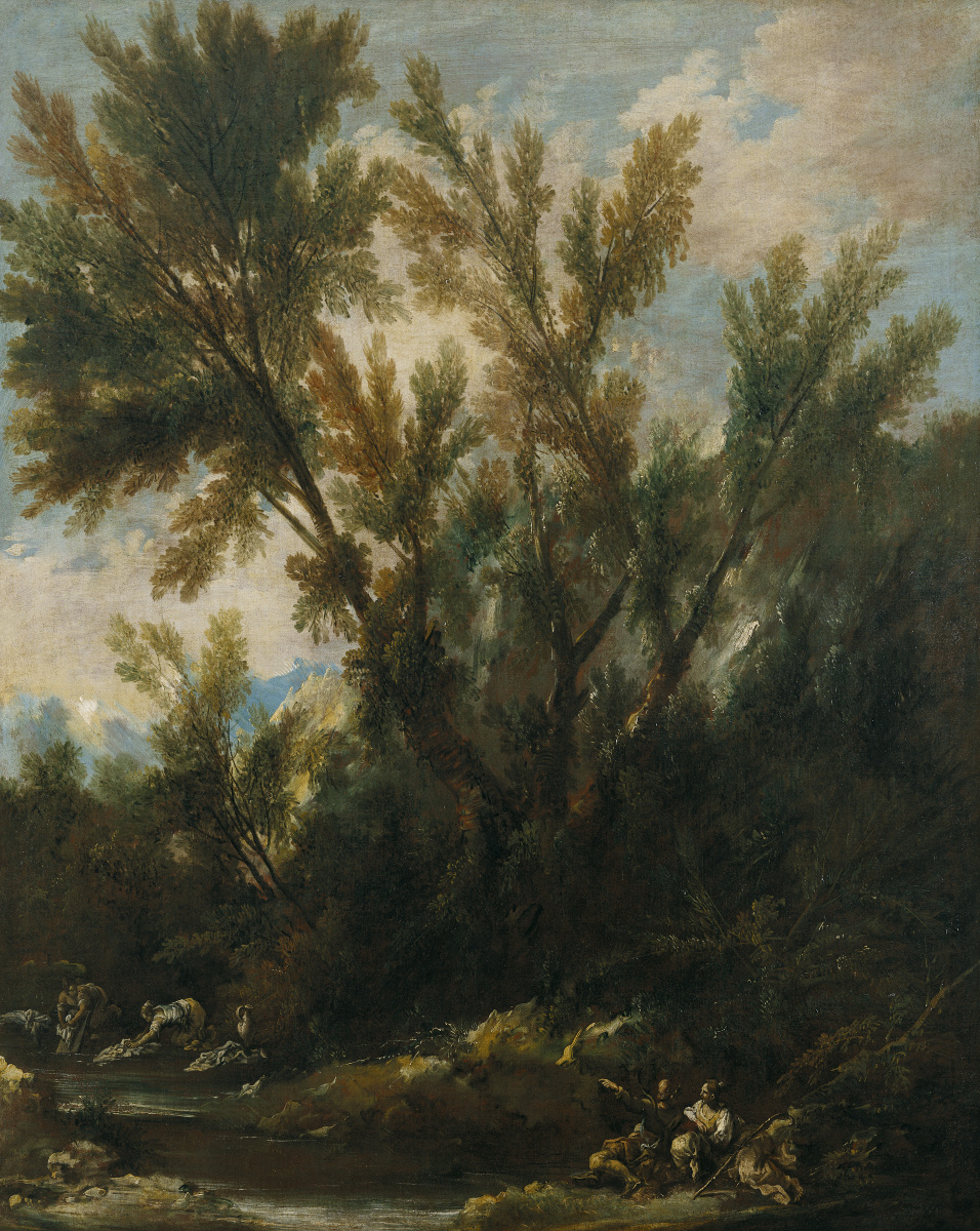 Landscape with Figures by Antonio Francesco Peruzzini