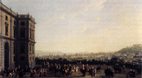 Ferdinand IV Riding a Horse with the Court by Antonio Joli