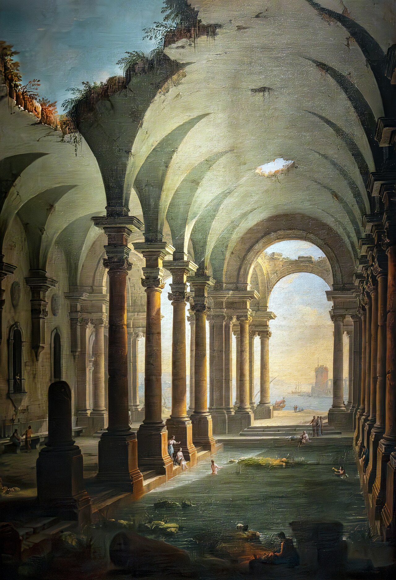 Perspective of ancient thermal baths by Antonio Joli