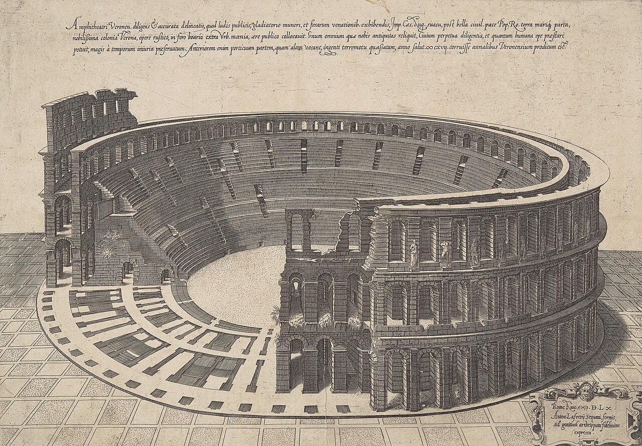 Amphitheatri Veronen Diligens et Accurata Delineatio by Antonio Lafreri