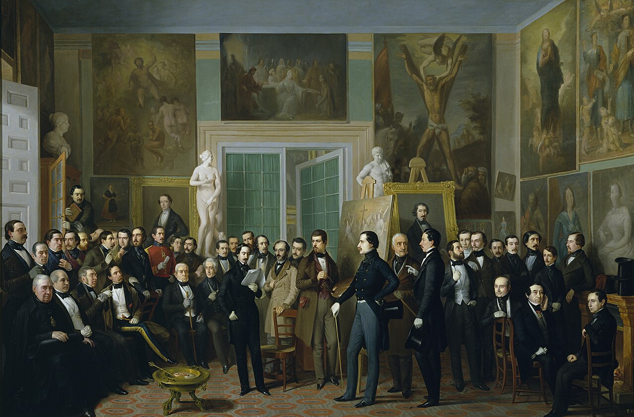 The Contemporary Poets. A Reading of Zorrilla in the Artist's Studio by Antonio María Esquivel