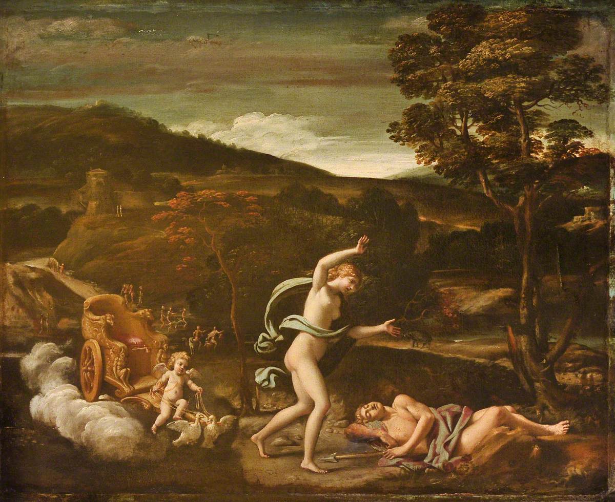 Venus lamenting the Death of Adonis by Antonio Marziale Carracci