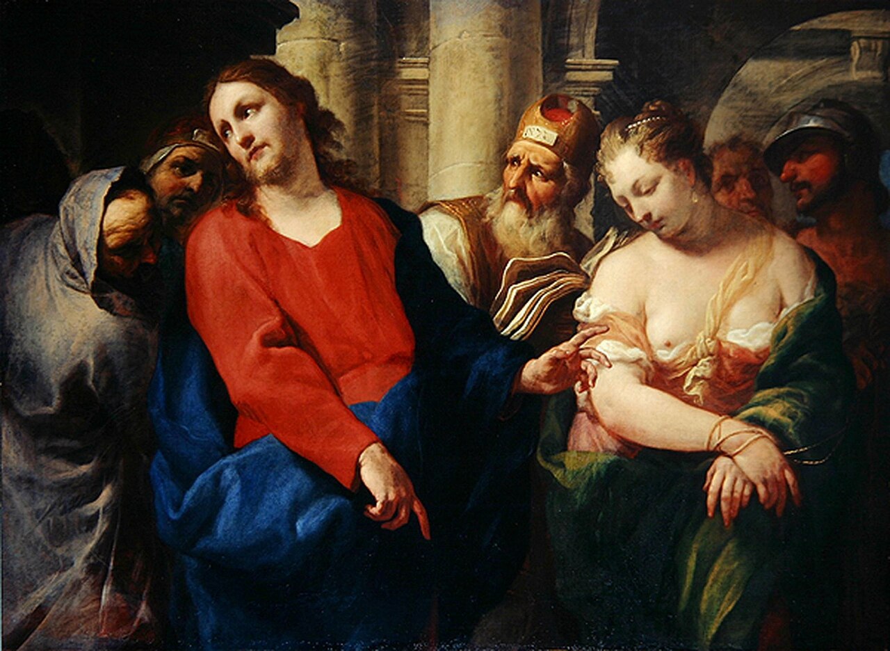Christ and the Woman Taken in Adultery by Antonio Molinari