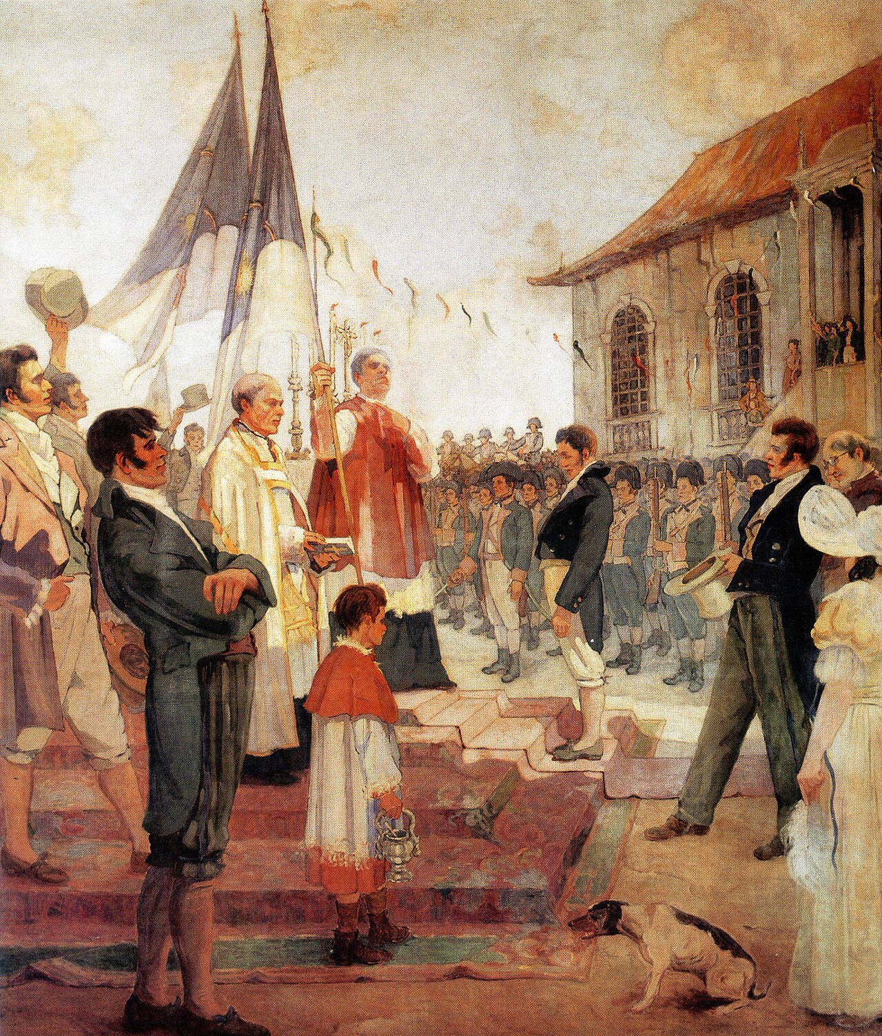 Bênção das Bandeiras da Revolução de 1817 by Antônio Parreiras