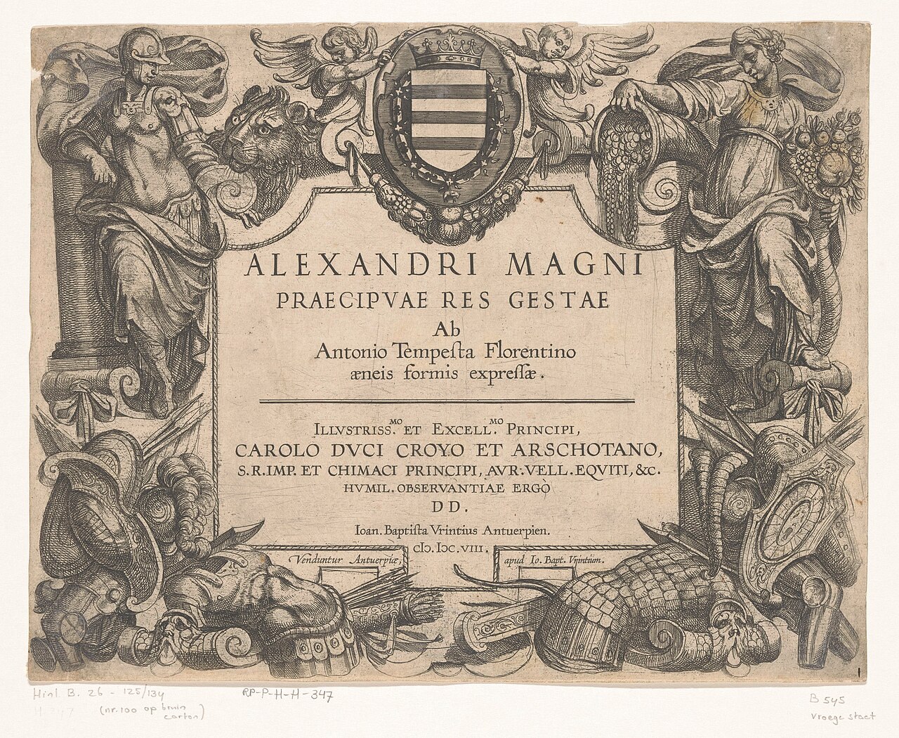 Alexandri magni praecipvae res gestae (The principal Deeds of Alexander the Great) by Antonio Tempesta, published at Johannes Baptista Vrints, Antwerp, 1608 (Rijksmuseum Amsterdam) by Antonio Tempesta