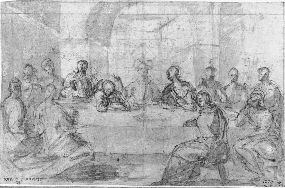 Study for a Last Supper by Antonio Vassilacchi