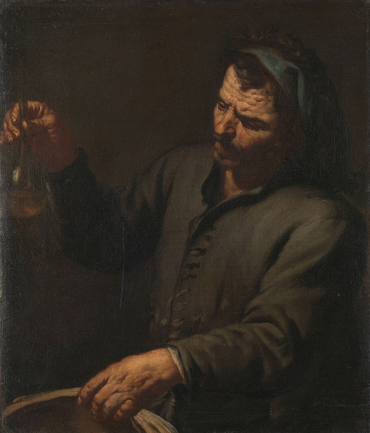 Man with Urine Bottle in his Hand by Antonio Zanchi