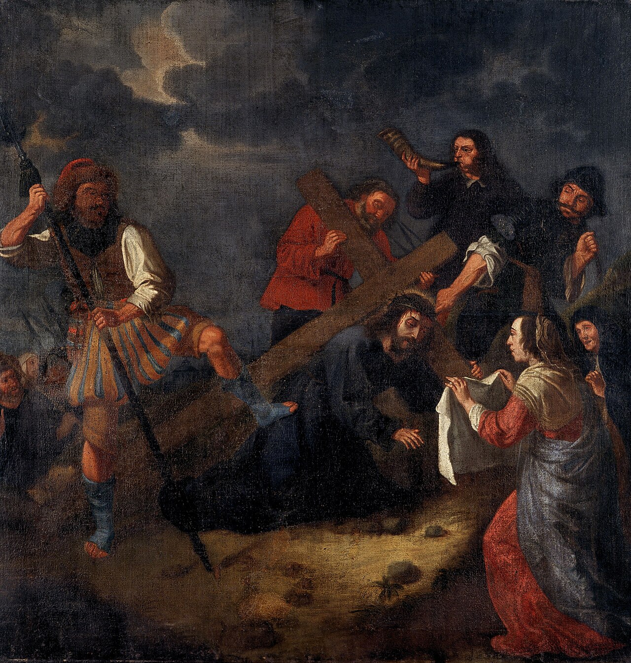 Christ Falls underneath the Cross by Antoon van den Heuvel
