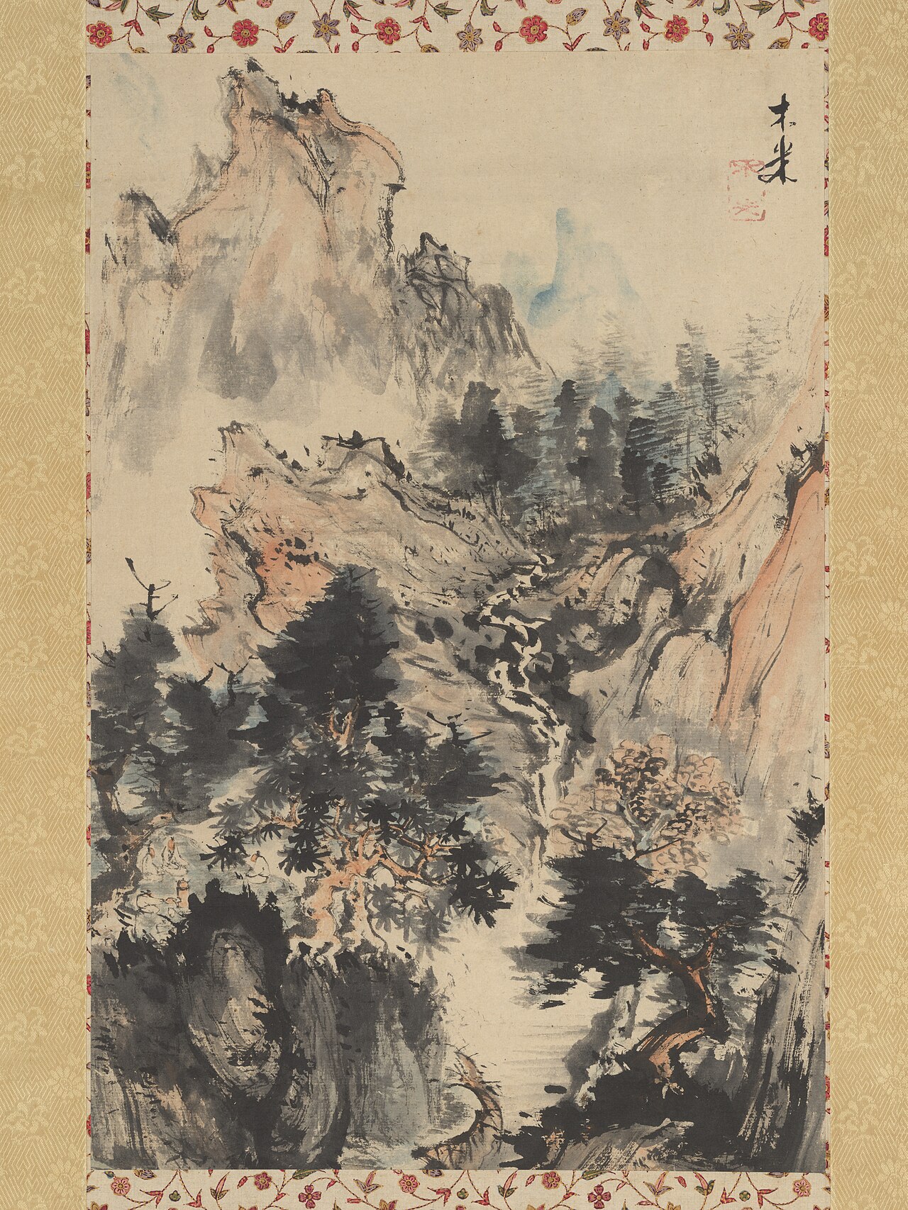 Brewing Tea in the Shade of Trees by Aoki Mokubei