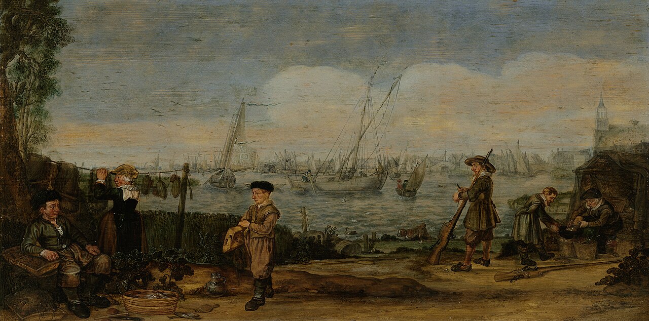Fishermen and hunters by Arent Arentsz