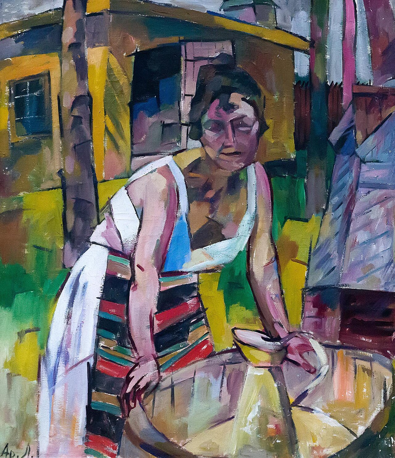 During the Laundry by Aristarkh Lentulov
