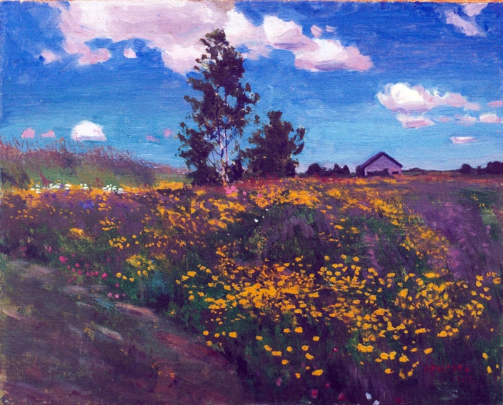 Blooming Meadow. A Study by Arkady Rylov