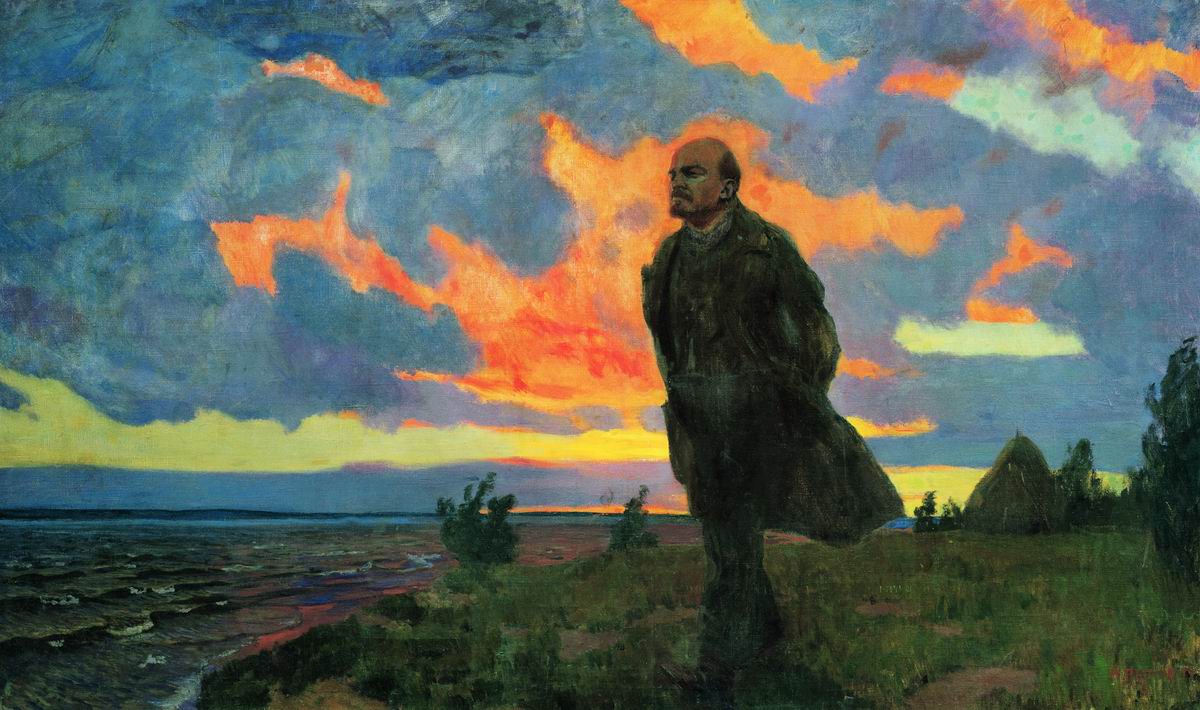 V. I. Lenin in Razliv in 1917 by Arkady Rylov