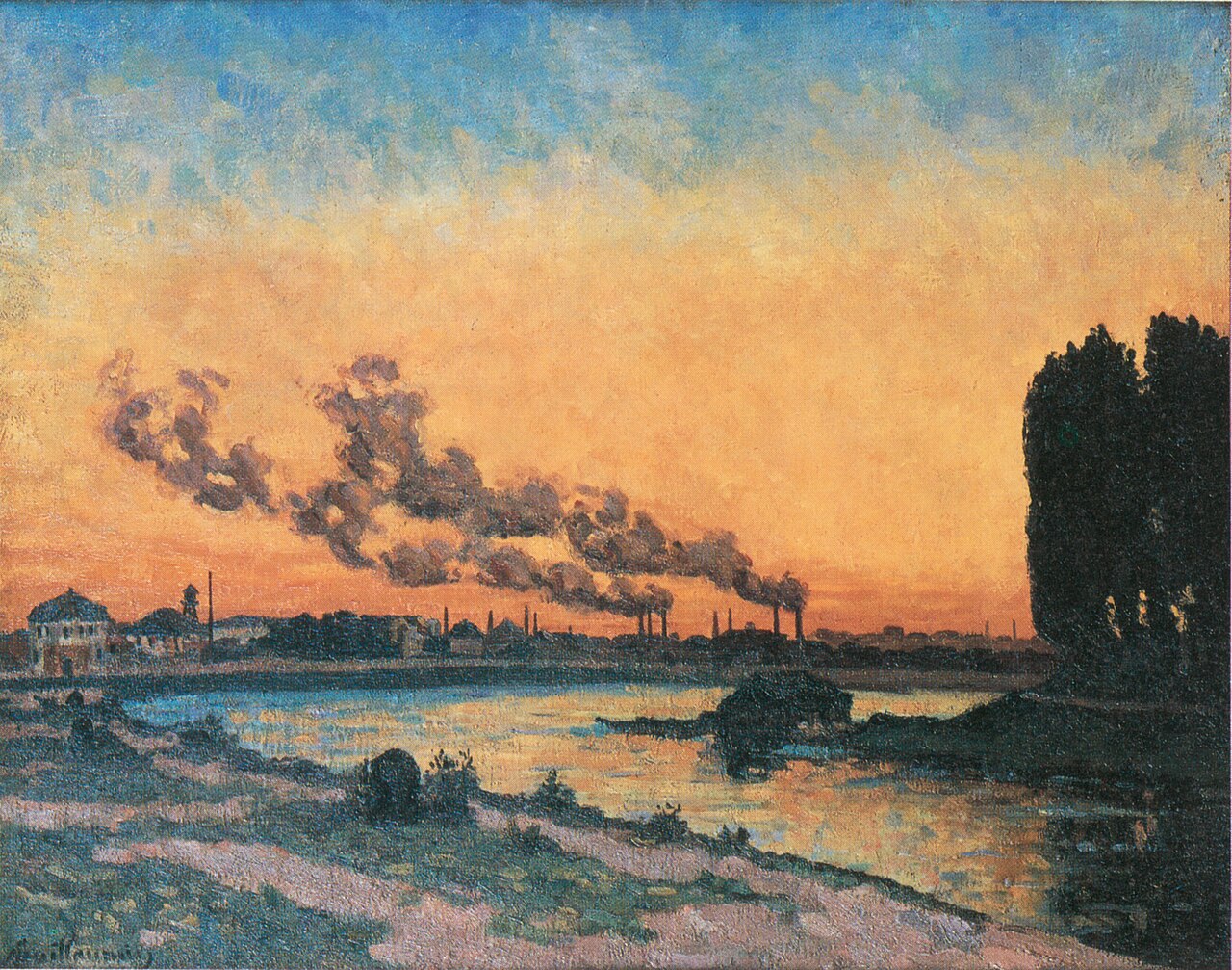Soleil couchant à Ivry by Armand Guillaumin