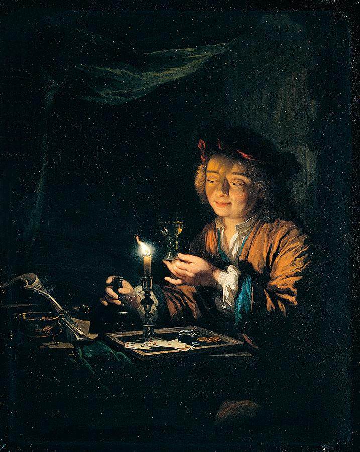 A Young Man Seated at a Table by Arnold Boonen